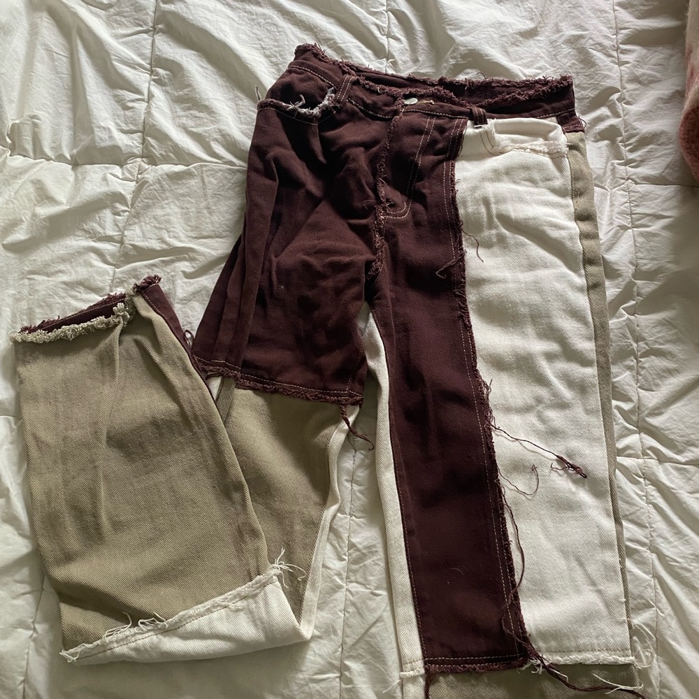 color block jeans